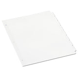 Self-tab Index Dividers, 8-tab, 11 X 8.5, White, 24 Sets