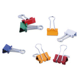 Binder Clips In Dispenser Tub, Small, Assorted Colors, 40-pack