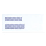 Double Window Business Envelope, #8 5/8, Square Flap, Gummed Closure, 3.63 X 8.88, White, 500/box