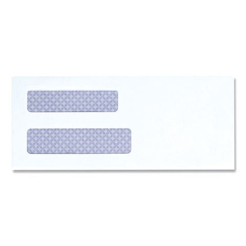 Double Window Business Envelope, #8 5/8, Square Flap, Gummed Closure, 3.63 X 8.88, White, 500/box