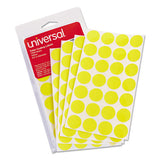 Self-adhesive Removable Color-coding Labels, 0.75" Dia., Yellow, 28-sheet, 36 Sheets-pack