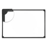 Design Series Magnetic Steel Dry Erase Board, 48 X 36, White, Black Frame