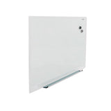 Frameless Magnetic Glass Marker Board, 48" X 36", White