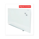 Frameless Magnetic Glass Marker Board, 48" X 36", White