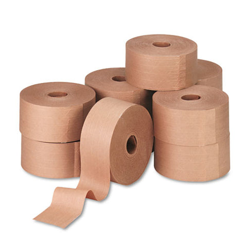 Glass-fiber Reinforced Gummed Kraft Sealing Tape, 3" Core, 3" X 450 Ft, Brown, 10-carton