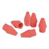 Pencil Cap Erasers, Pink, Elastomer, 150-pack