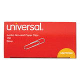 Paper Clips, Jumbo, Silver, 100 Clips-box, 10 Boxes-pack