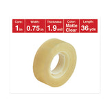 Invisible Tape, 1" Core, 0.75" X 36 Yds, Clear, 12-pack