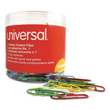 Plastic-coated Paper Clips, Small (no. 1), Assorted Colors, 500-pack