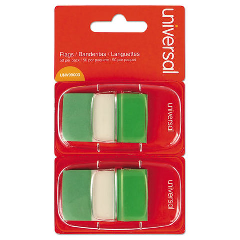 Page Flags, Green, 50 Flags-dispenser, 2 Dispensers-pack