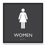 Ada Sign, Women, Plastic, 8 X 8, Clear/white