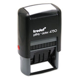 Trodat Economy 5-in-1 Stamp, Dater, Self-inking, 1.63 X 1, Blue-red