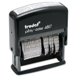 Trodat Economy 12-message Stamp, Dater, Self-inking, 2 X 0.38, Black