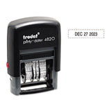 Trodat Economy Stamp, Dater, Self-inking, 1 5-8 X 3-8, Black