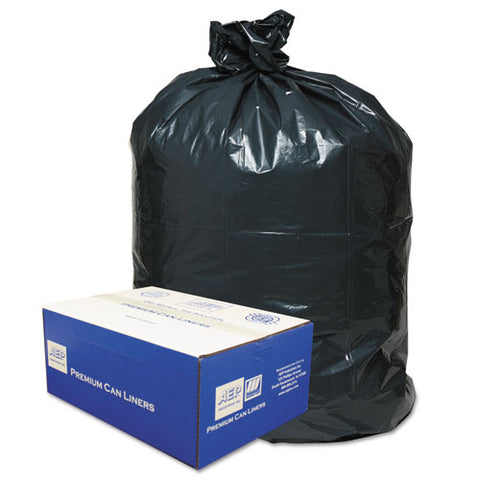 Linear Low-density Can Liners, 45 Gal, 0.63 Mil, 40" X 46", Black, 250-carton