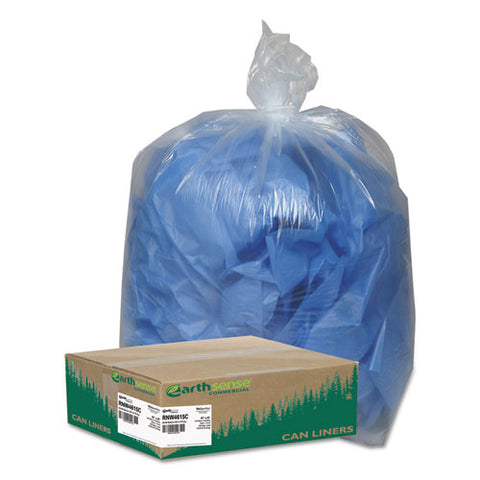 Linear Low Density Clear Recycled Can Liners, 45 Gal, 1.5 Mil, 40" X 46", Clear, 100-carton