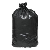 Linear Low Density Recycled Can Liners, 56 Gal, 1.25 Mil, 43" X 48", Black, 100-carton