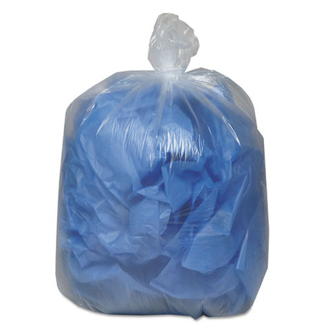 Linear Low Density Clear Recycled Can Liners, 60 Gal, 1.5 Mil, 38" X 58", Clear, 100-carton