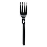 Fork Wego Polystyrene, Fork, Black, 1000-carton