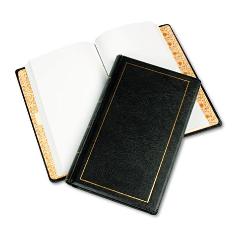 Looseleaf Minute Book, Black Leather-like Cover, 250 Unruled Pages, 8 1-2 X 14