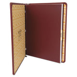 Looseleaf Minute Book, Red Leather-like Cover, 250 Unruled Pages, 8 1-2 X 11