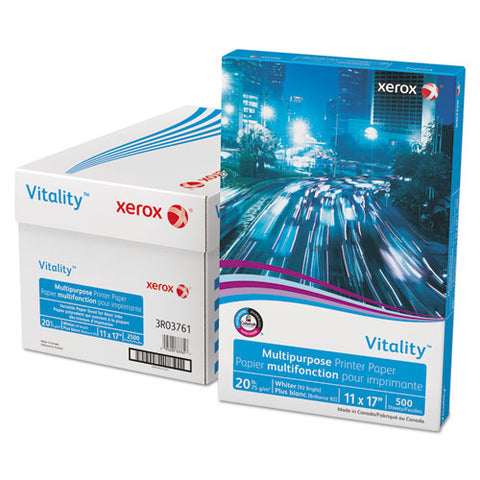 Vitality Multipurpose Print Paper, 92 Bright, 20 Lb, 11 X 17, White, 500-ream