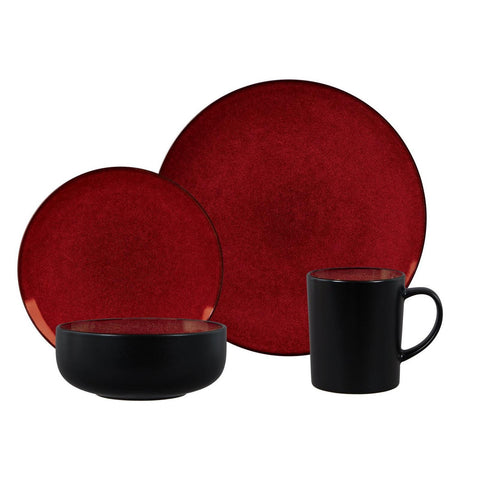 Novabella 16 pc Dinnerware Set, Burgundy