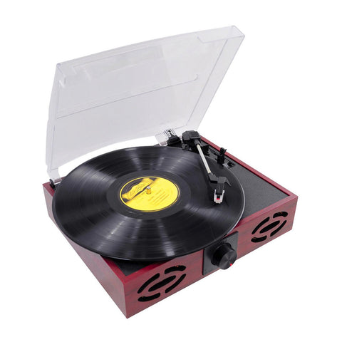 Pyle Retro Style Turntable With USB-to-PC