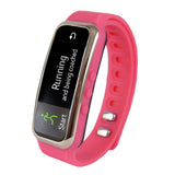 Supersonic 0.91" Fitness Wristband With Bluetooth Pedometer, Calorie Counter and More-Pink